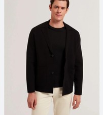 TED BAKER Blazer Cardigan Jacket TB 3 UK M Petres Black Knitted Long Sleeve NEW