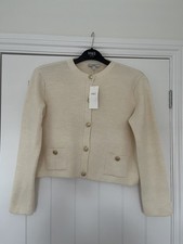 M&S WOMENS IVORY CREAM CROPPED