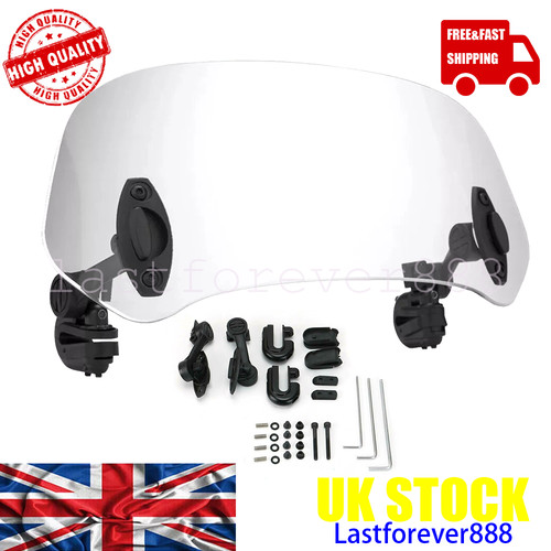 Clip motorcycle windshield - on,