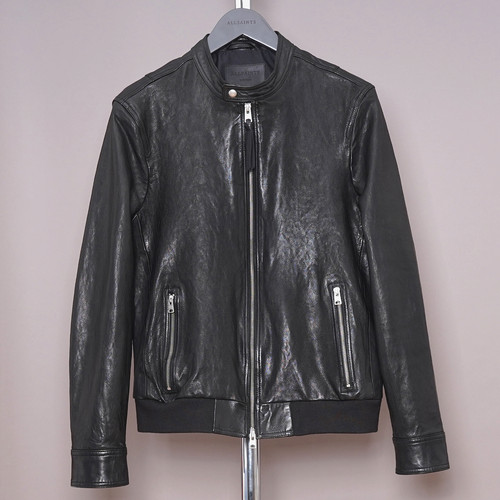 All saints leather jacket mens - leather,