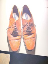 loake gunny tan mens shoe brogue leather shoe sole style 10.5 good condition