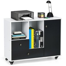 2-Drawer Rolling Printer Stand