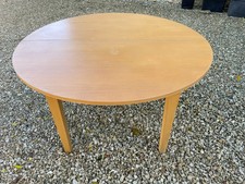Habitat extendable 1205mm round dining table in beech wood