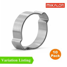10 x Double Ear O Clips Steel