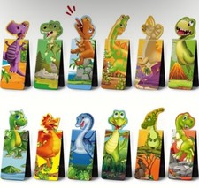 Set Of 4 Cute Funny Dinosaur Magnetic Bookmarks Great For Kids And Animals