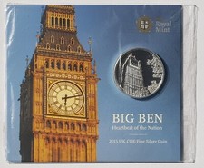 Royal Mint 2015 Big Ben £100 2oz .999 Fine Silver Coin Sealed