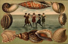 Women boxing beach Edwardian