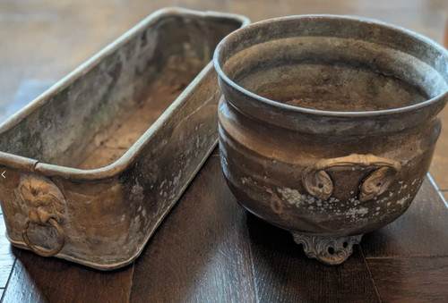 Pair antique brass - of,