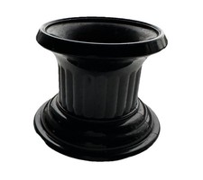 Black Glass Doric Column Stand