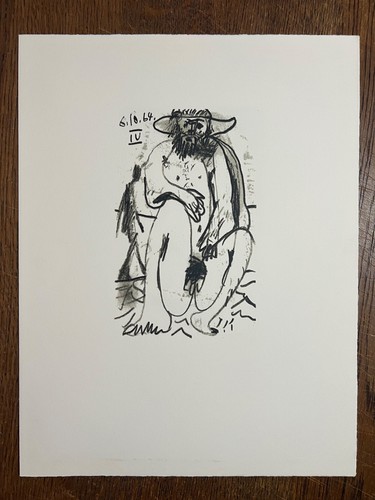 Picasso lithograph 1970 le - lithograph,