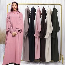 Dubai Women Hooded Abaya Long