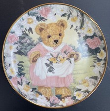 Teddy Bear Decorative Plate Teddy's Spring Bouquet Limited Edition Franklin Mint