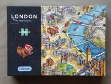 Gibsons 1000pc. puzzle  "London Landmarks"  by Maria Labinki   (Complete)