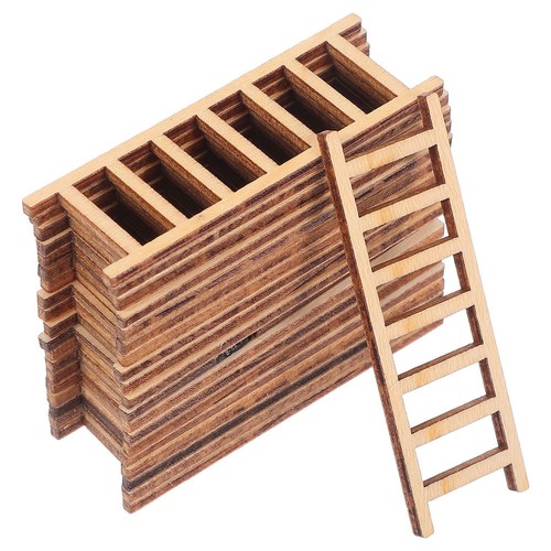 Wooden mini step ladder khaki - wooden,