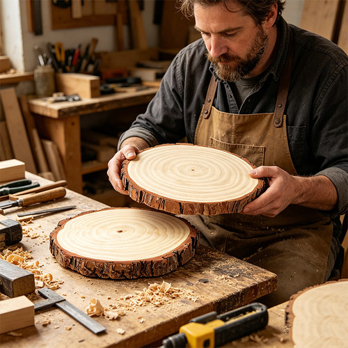 Natural round discs - 5,