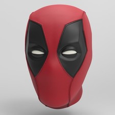 Deadpool 3D Printed Mask/Helmet. Perfect for both Cosplay or Display! + Stand 