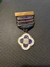 Vintage Old The Methodist Sunday School Pupils Attendance Award Enamel Medal