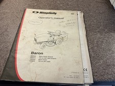 Simplicity Operator's Manual Tractor Mower