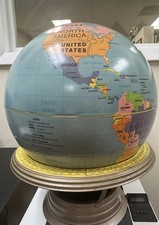 Large16 Inch World Globe &Base