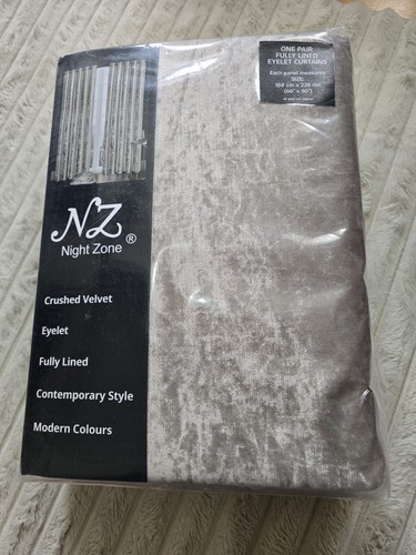 Crushed velvet curtains pair - curtains,