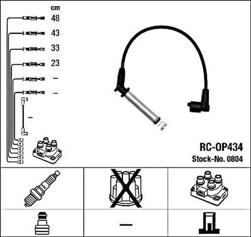 Ngk ignition lead set black - ignition,