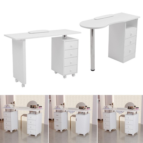 White manicure table salon - manicure,