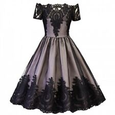 1950s Vintage Style A-Line Cosplay Fancy Lace Tulle Dress - Size L