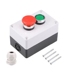 Push Button Switch Box Momentary Green Switches and Emergency Stop 415V 10A