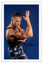 JEAN CLAUDE VAN DAMME SIGNED AUTOGRAPH PHOTO PRINT STREET FIGHTER