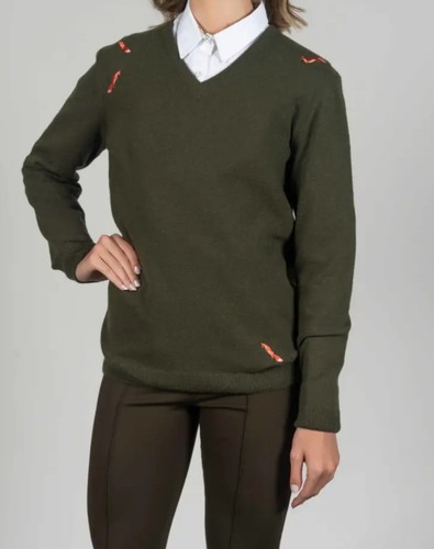 Hartwell neck olive foxes - olive,