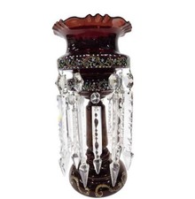 Victorian Ruby Glass Lustre -