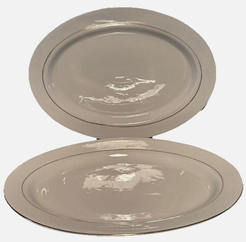 White gold edged serving - white,