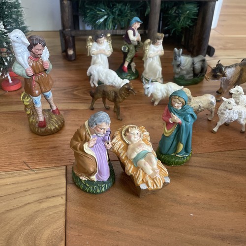 Vtg italian nativity set - nativity,