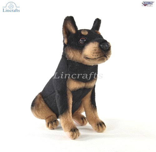 Mini doberman pup plush soft - plush,