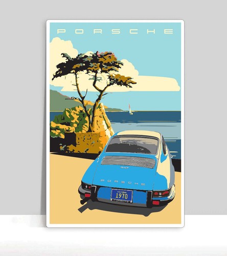 1970 pastel blue porsche - pastel,