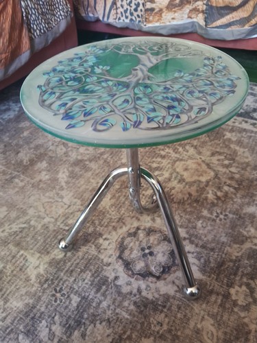 Epoxy resin side table - epoxy,