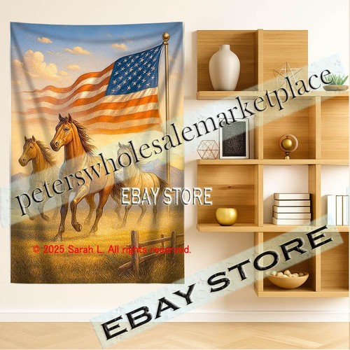 Horse wall tapestry - horse, usa