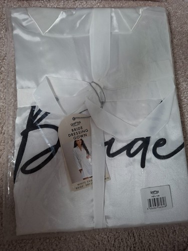 Bride white dressing gown new - bride, gown.