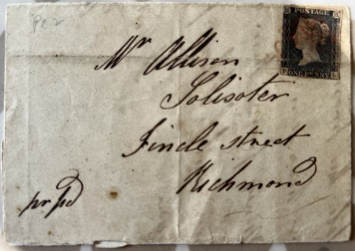 Postmarked letter 1840 - of,