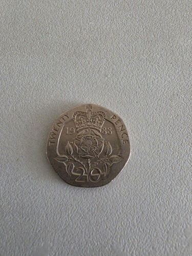 1988 20p coin tudor - 20p, rose