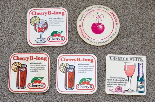 Vintage beer mats - mats, cherry