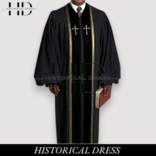 Men black clergy - black,