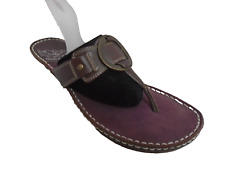 HUSH PUPPIES BROWN LEATHER TOE POST LADIES WOMENS SANDALS UK 5 - EUR 38