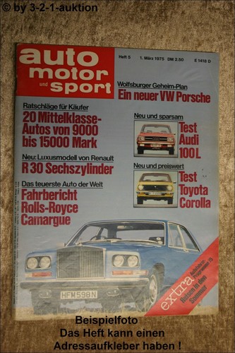 Ams auto motor sport 75 - auto, 5/75