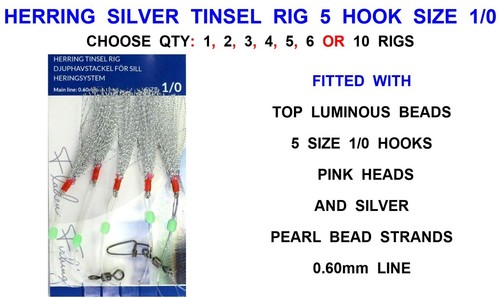 Herring silver tinsel rig - rig, 5