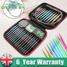 13 Pair Circular Knitting Needle Kit Interchangeable Knitting Metal Needles Set