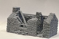 009/OO/HO/4mm Derelict  Cottage Ruins