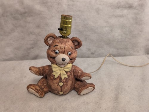 Vintage teddy bear table - teddy, lamp