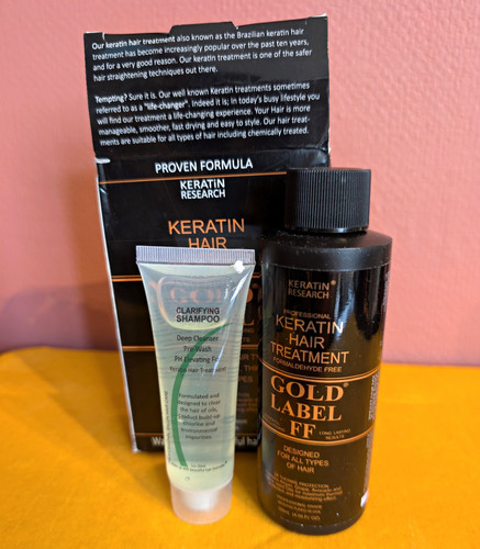 Keratin research gold label - gold,