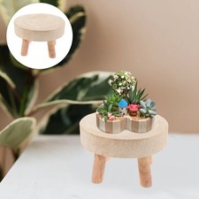 Wooden Low Stool Storage Rack